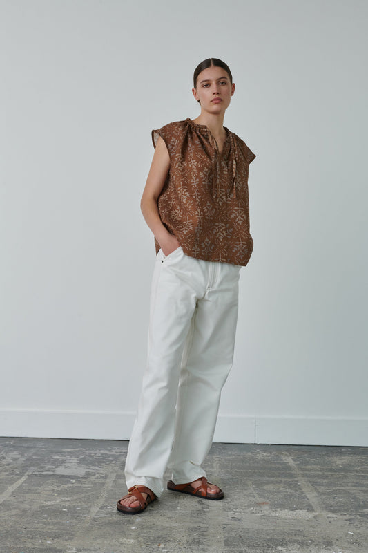 CHEMISE TANGER MARRON