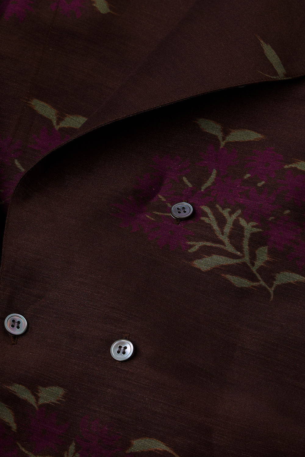 Blouse Hampton - Marron/Violet - Lin - Femme