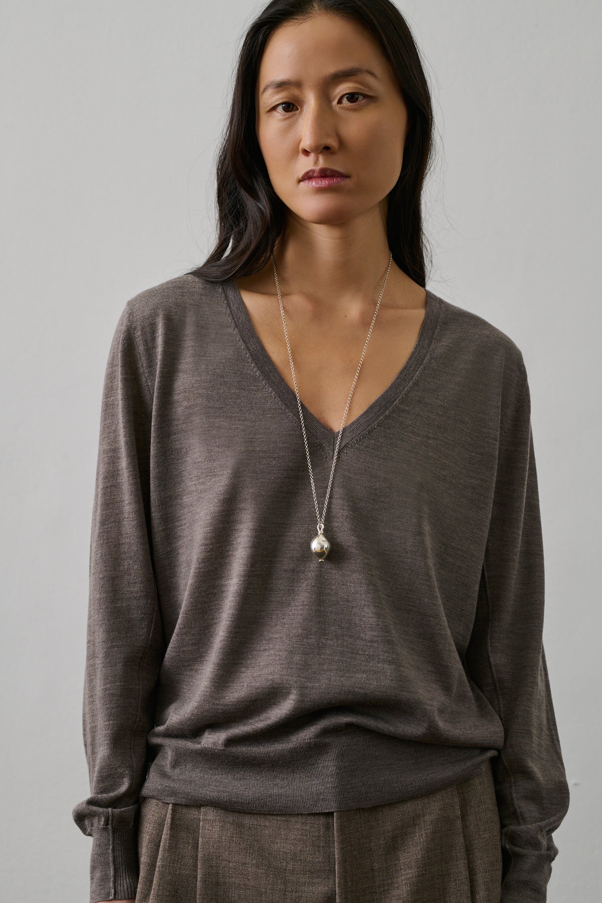 Pull Derek - Chataîgne - Laine - Femme vue 1