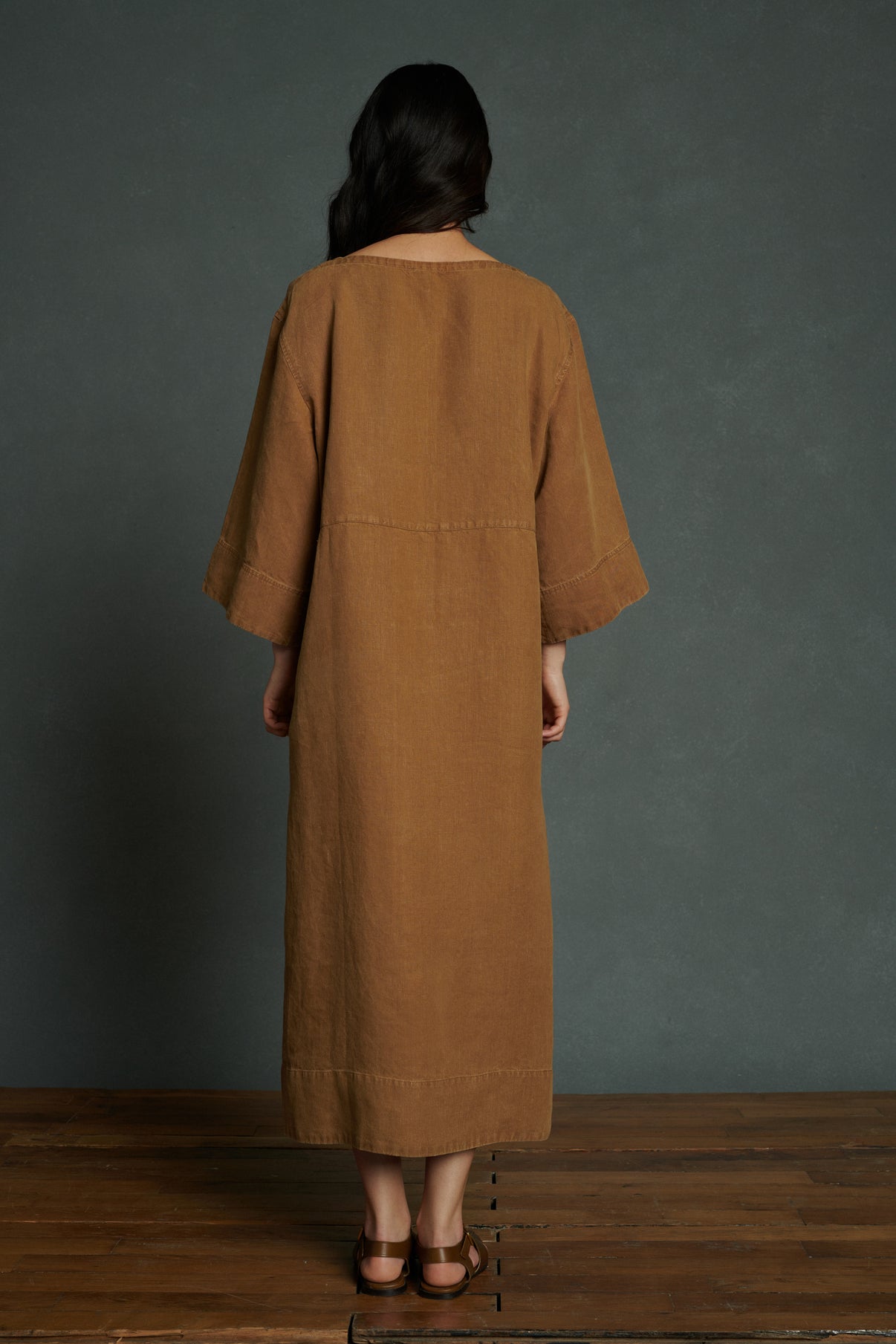 Robe Vercors - Camel - Lin - Femme vue 5