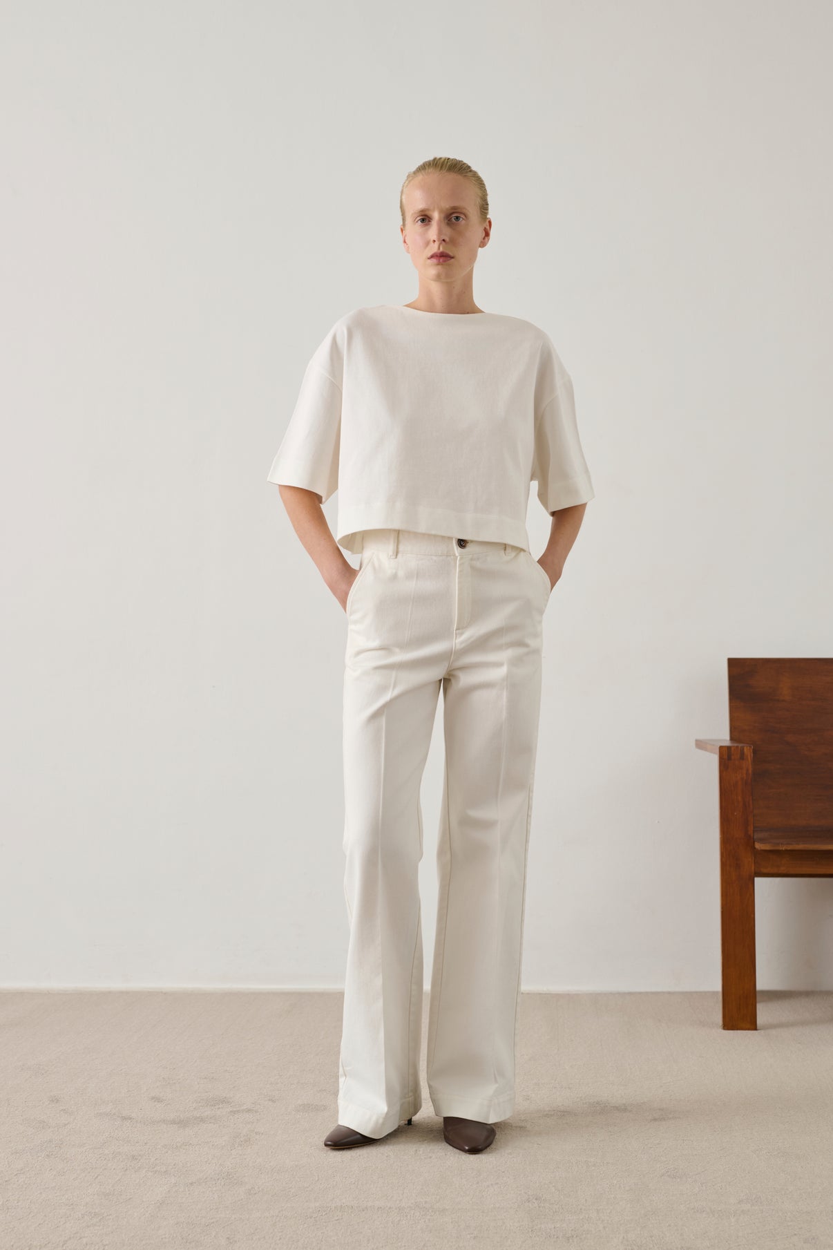 Tee-Shirt Davina - Blanc Cassé - Coton - Femme vue 1